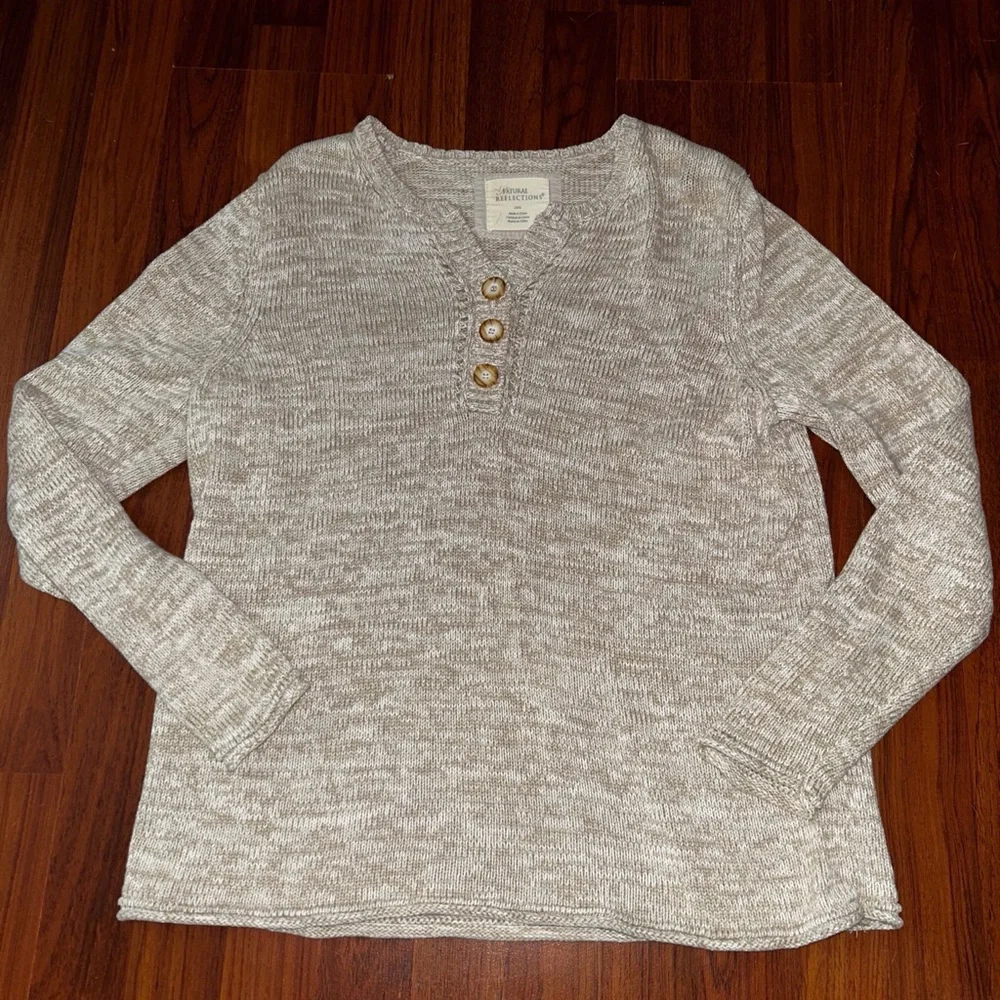 Natural Reflections Women’s Tan Sweater Size Large